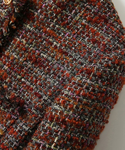 「BANICO」 ノーカラージャケット SMALL レッド レディース_画像7