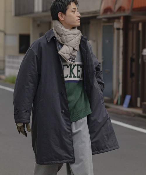 niko and…（ニコアンド） ステンカラーコート LARGE ブラック メンズ