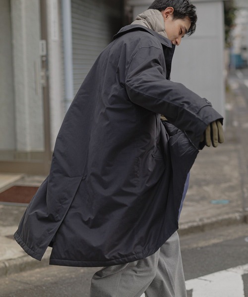 niko and…（ニコアンド） ステンカラーコート LARGE ブラック メンズ
