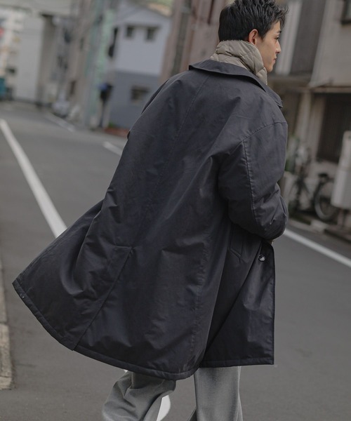 niko and…（ニコアンド） ステンカラーコート LARGE ブラック メンズ
