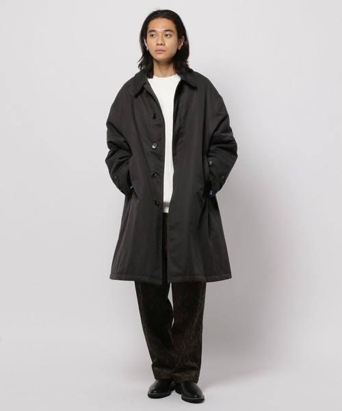 niko and…（ニコアンド） ステンカラーコート LARGE ブラック メンズ