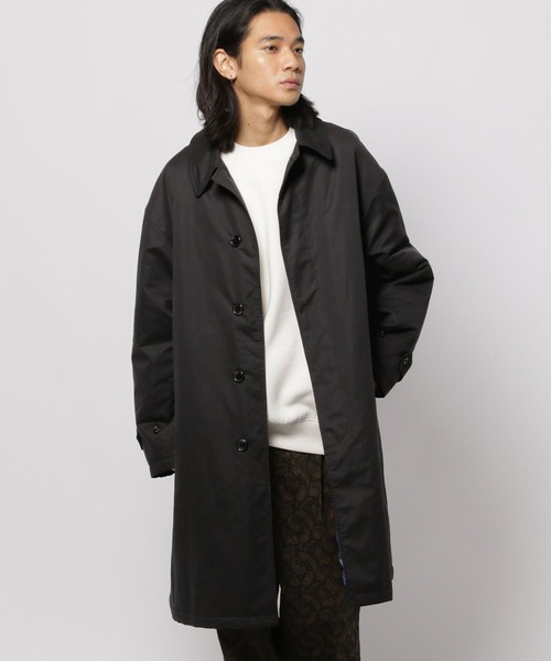 niko and…（ニコアンド） ステンカラーコート LARGE ブラック メンズ