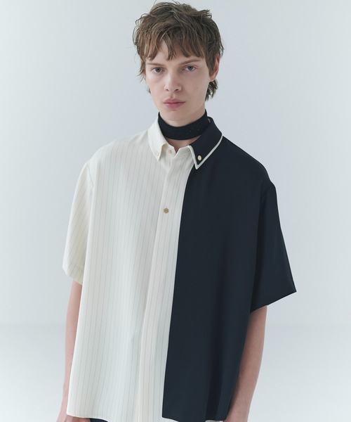 レイヤードシャツ - TWO TONE LAYERED SHIRTS MIHARA YASUHIRO/ミハラヤスヒロ】DOUBLE LAYERED SHIRTS/ダブル