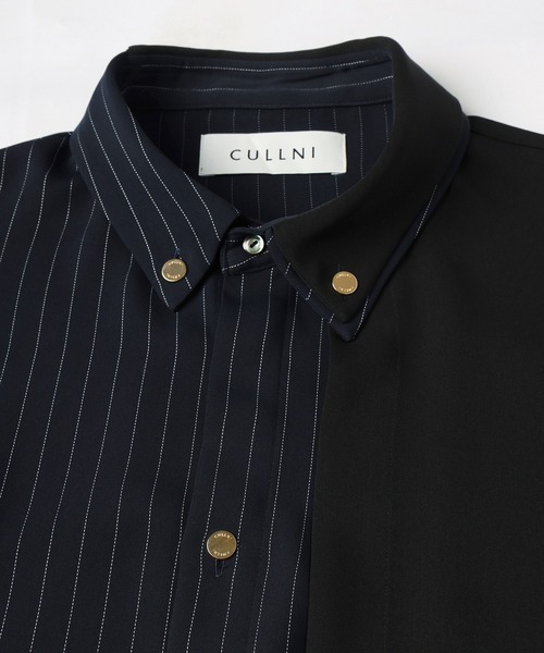 CULLNI（クルニ） シャツ Double Cloth Layered Bi-Color Short Sleeve