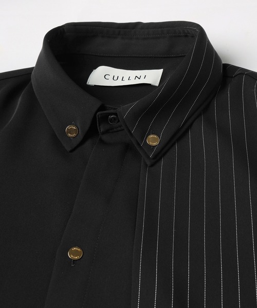 CULLNI（クルニ） シャツ Double Cloth Layered Bi-Color Short Sleeve