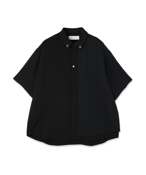 CULLNI（クルニ） シャツ Double Cloth Layered Bi-Color Short Sleeve