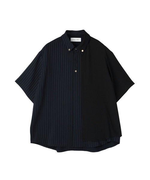 CULLNI（クルニ） シャツ Double Cloth Layered Bi-Color Short Sleeve