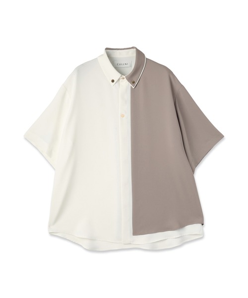 CULLNI（クルニ） シャツ Double Cloth Layered Bi-Color Short Sleeve