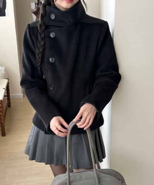 よこ スコットクラブ MEDOC ショートコート 黒 コート アウター
