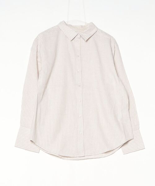 「gina tricot」 長袖シャツ M ベージュ レディース_画像2