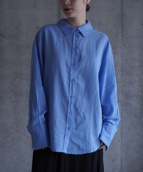 「gina tricot」 長袖シャツ M ベージュ レディース_画像5