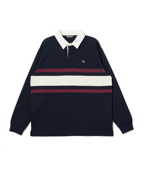 Eddie Bauer（エディーバウアー） ポロシャツ パネル ラグビーシャツ