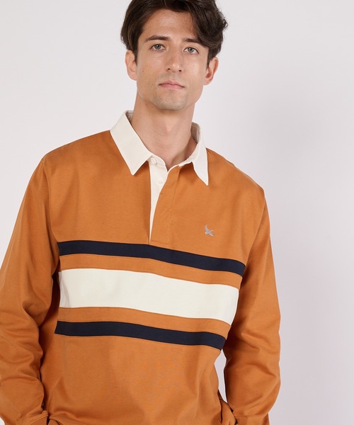 Eddie Bauer（エディーバウアー） ポロシャツ パネル ラグビーシャツ