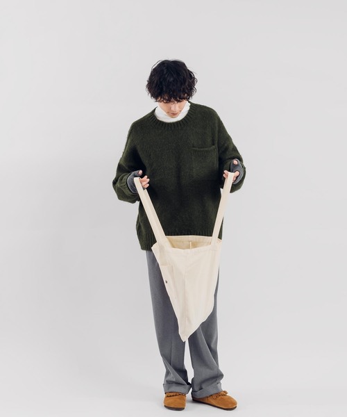 「MUHET」 長袖ニット MEDIUM カーキ レディース_画像9