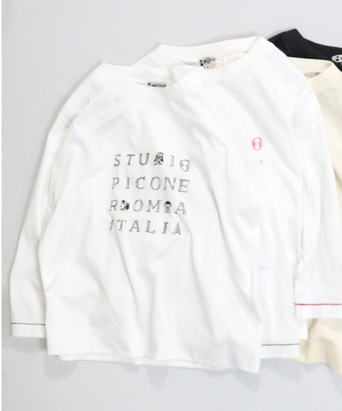 STUDIO PICONE（スタジオピッコーネ） uvカット tシャツ ラメ刺繍UV速