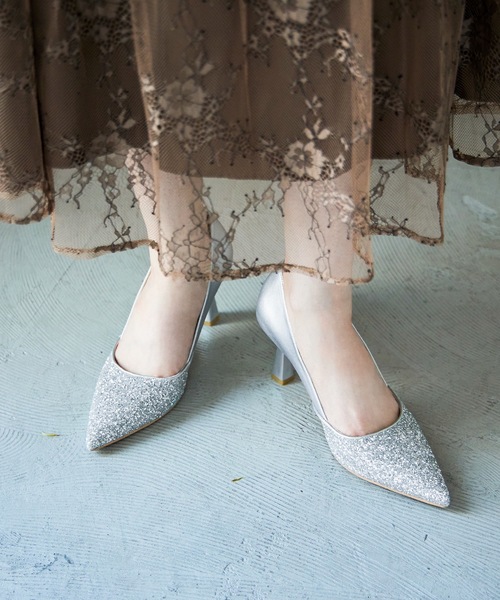 「niana」 「h・haremode」パンプス 38(24) シルバー レディース_画像7