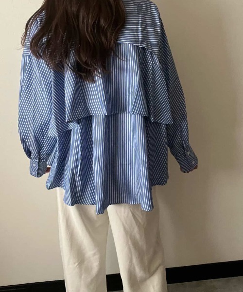 deux amour tシャツ 後ろ切り替えフリルブラウス レディース