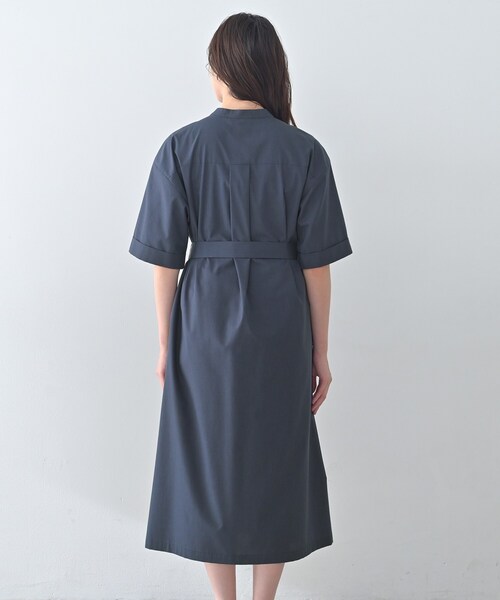ワンピース 「洗える/前開きボタン」シャンブレーシャツワンピースの画像
