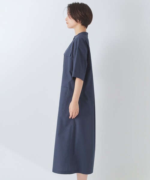 ワンピース 「洗える/前開きボタン」シャンブレーシャツワンピースの画像