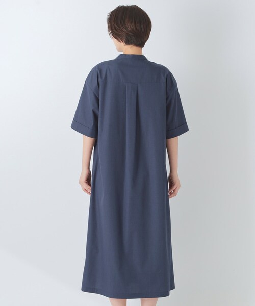 ワンピース 「洗える/前開きボタン」シャンブレーシャツワンピースの画像