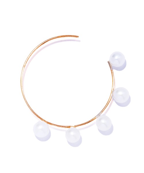 ピアス 「les bon bon」flotter pearl hoop pierce S/フロテ パール フープ ピアス S 片耳 BOB912の画像