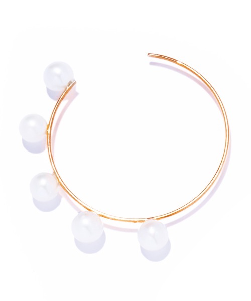 ピアス 「les bon bon」flotter pearl hoop pierce S/フロテ パール フープ ピアス S 片耳 BOB912の画像