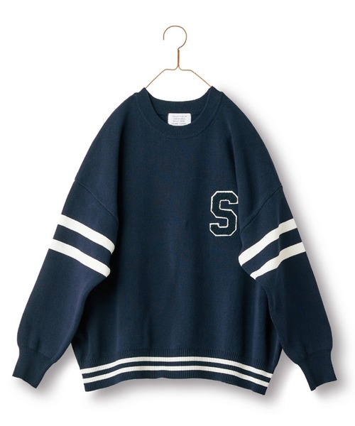 「Sunny clouds」 長袖ニット MEDIUM ネイビー レディース_画像7