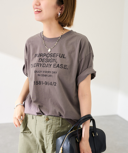 FRAMeWORK（フレームワーク） tシャツ カスレロゴプリントTシャツ