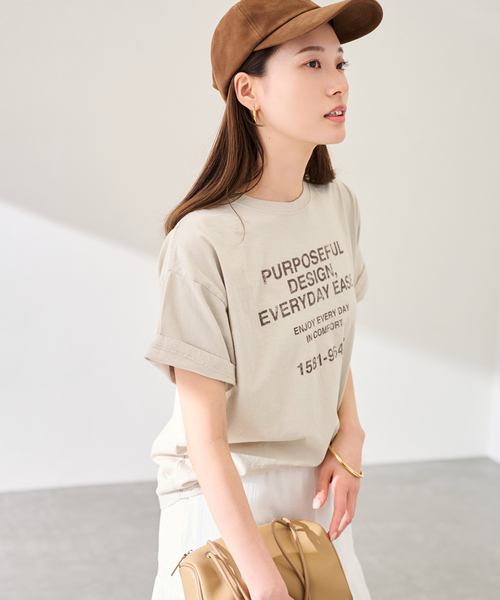 FRAMeWORK（フレームワーク） tシャツ カスレロゴプリントTシャツ