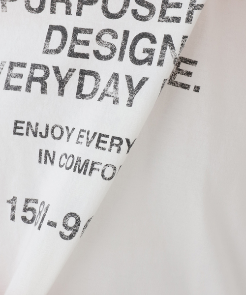 Framework ロゴT ホワイト FRAMeWORK（フレームワーク） tシャツ カスレロゴプリントTシャツ