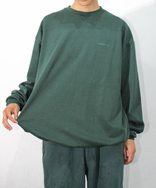 「BROKEN BASE」 長袖Tシャツ MEDIUM ネイビー メンズ_画像8