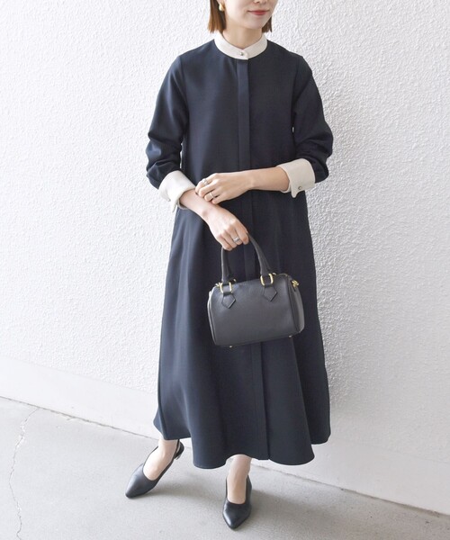 「SHIPS any」 「NavyBlue」長袖ワンピース ONE SIZE ネイビー レディースの画像