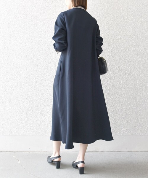 「SHIPS any」 「NavyBlue」長袖ワンピース ONE SIZE ネイビー レディースの画像