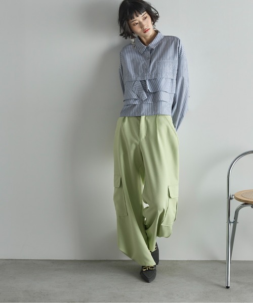 「THE YOn」 長袖シャツ FREE オフホワイト レディース_画像5