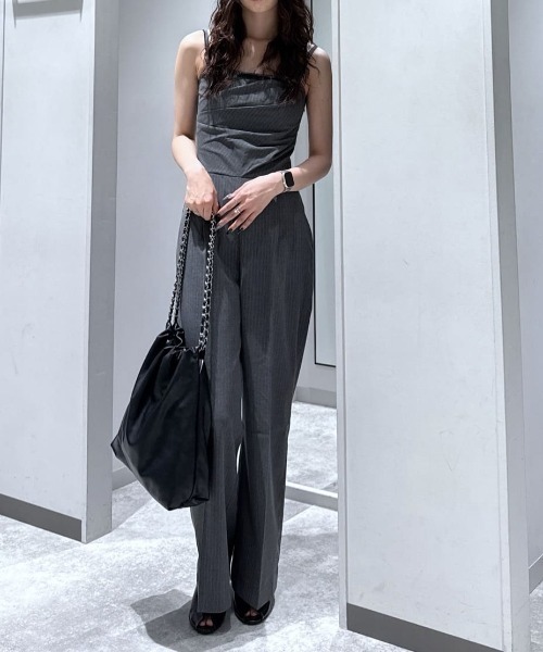 TUCKED WAIST BARE オールインワン　新品未使用タグ付き MOUSSY（マウジー） オールインワン TUCKED WAIST BARE オールインワン