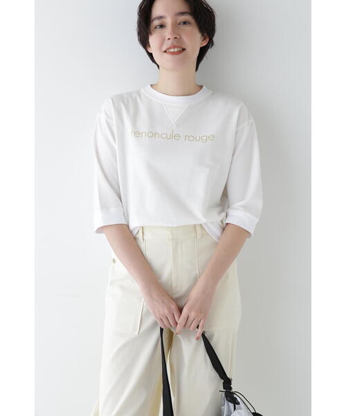 「human woman」 半袖Tシャツ MEDIUM イエロー レディース_画像9