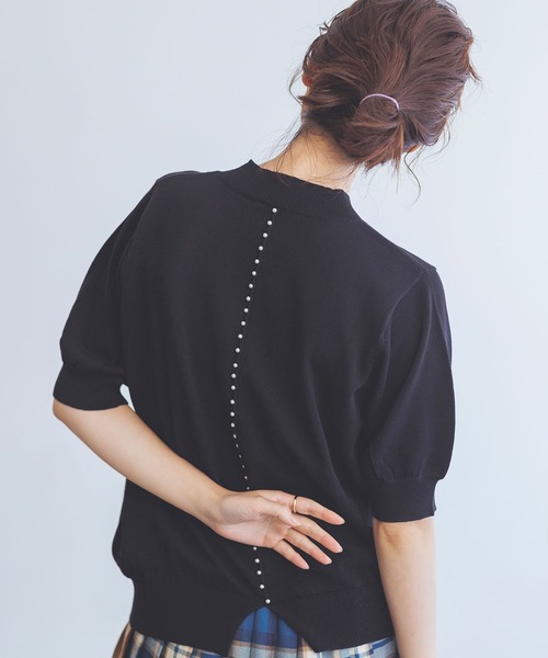 「Gready Brilliant」 半袖ニット 38 ブルー レディース_画像3