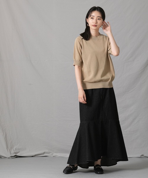 「Gready Brilliant」 半袖ニット 38 ブルー レディース_画像7