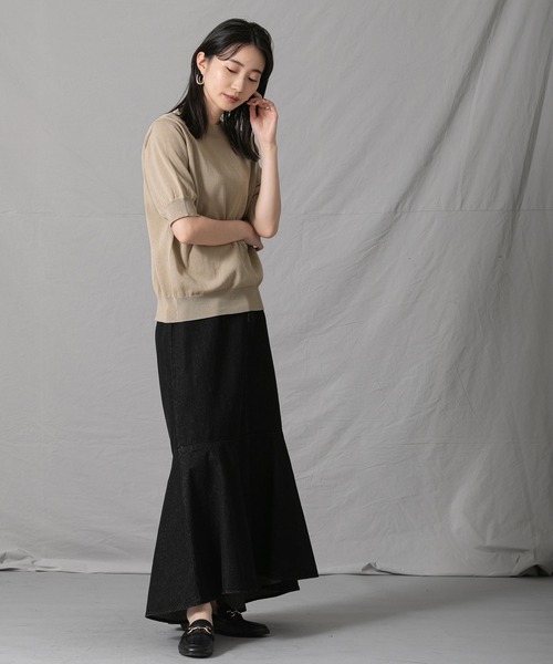 「Gready Brilliant」 半袖ニット 38 ブルー レディース_画像8