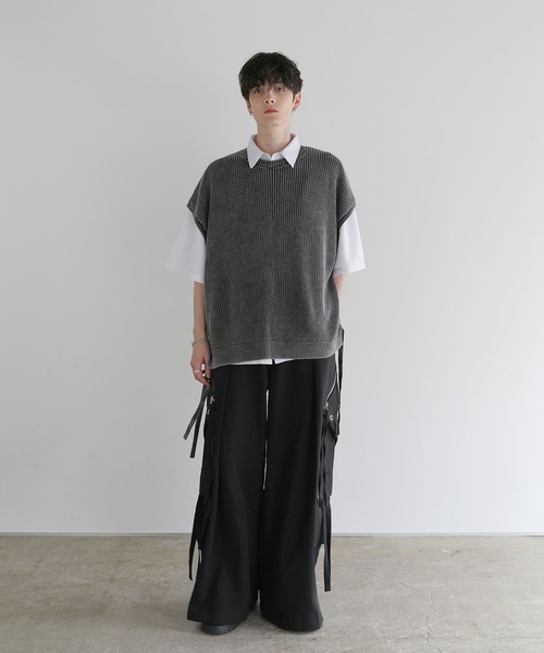 「LILL」 ノースリーブニット S グレー メンズ_画像8