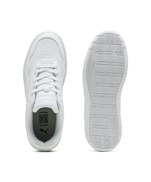 「PUMA」 ローカットスニーカー 23.5cm ホワイト×ブラック レディース_画像4