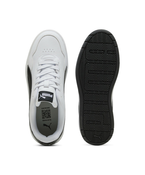 「PUMA」 ローカットスニーカー 23.5cm ホワイト×ブラック レディース_画像9
