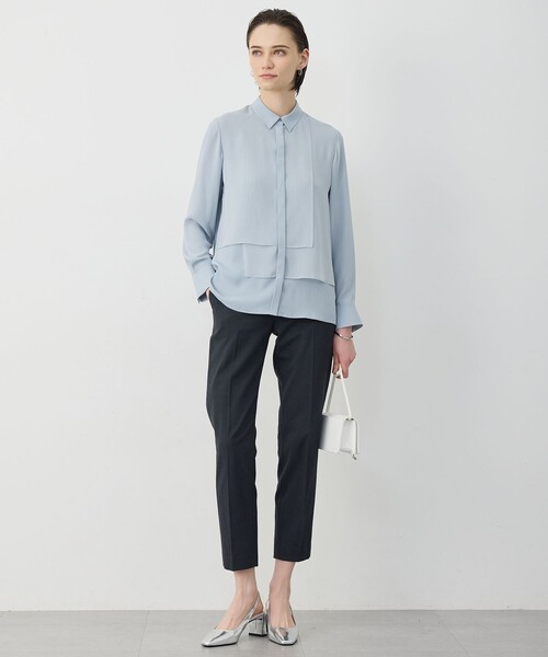 「ICB」 長袖ブラウス LARGE ホワイト レディース_画像5