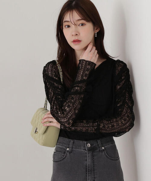 「PROPORTION BODY DRESSING」 長袖ブラウス SMALL ブラック レディース_画像3