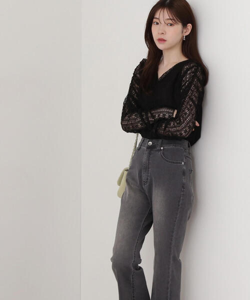「PROPORTION BODY DRESSING」 長袖ブラウス SMALL ブラック レディース_画像5