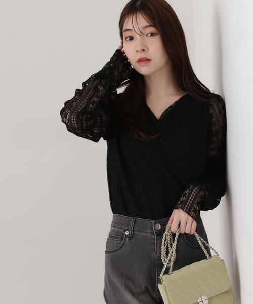 「PROPORTION BODY DRESSING」 長袖ブラウス SMALL ブラック レディース_画像6