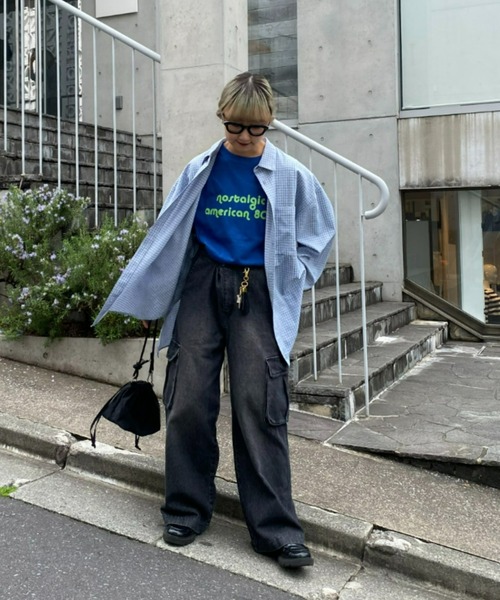 「CIAOPANIC TYPY」 長袖シャツ X-LARGE サックスブルー メンズ_画像5