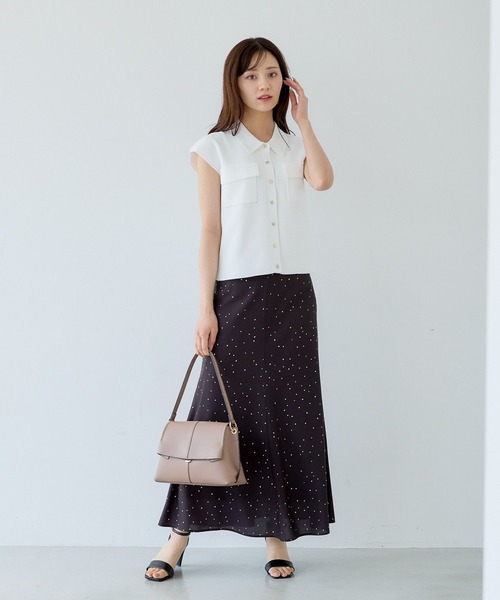 「Andemiu」 フレアスカート SMALL グレー レディース_画像4