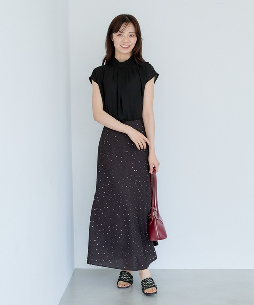 「Andemiu」 フレアスカート SMALL グレー レディース_画像6