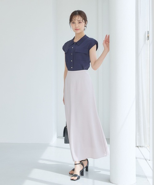 「Andemiu」 フレアスカート SMALL グレー レディース_画像9